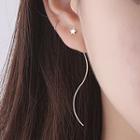 Star Sterling Silver Threader Earrings