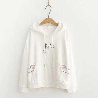 Paw Print Pocket-detail Hoodie