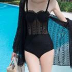 Spaghetti Strap Lace Swimsuit / Cover-up