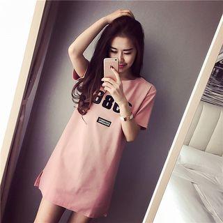 Numbering Short-sleeve T-shirt Dress