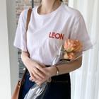 Leon Short-sleeve Printed T-shirt Ivory - One Size