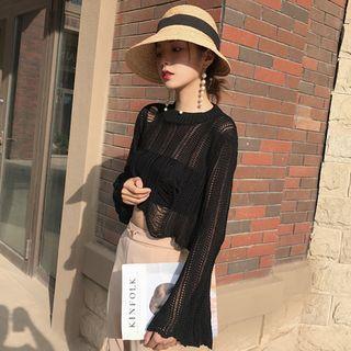 Distressed Open Knit Sweater