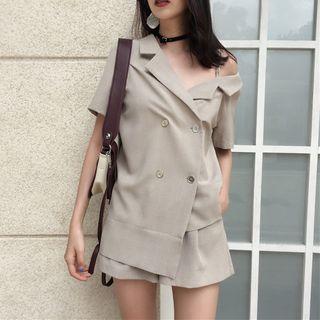 Double-breasted Short-sleeve Shirt