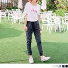 Acid-brushed Banded Rundown Jogger Pants