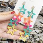 Acrylic Star Dangle Earring 1 Pair - As Shown In Figure - One Size