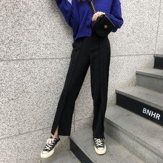Front Slit Dress Pants