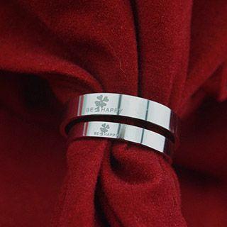 Couple Matching Clover Sterling Silver Ring