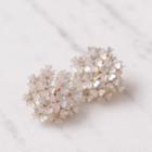 Flower Cluster Ear Studs Ivory - One Size