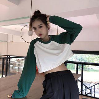 Long-sleeve Cropped Raglan T-shirt