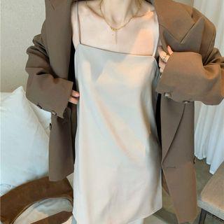 Spaghetti Strap Mini A-line Dress / Boot-cut Pants