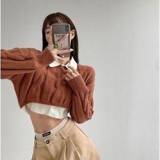 High-waist Mock Two Piece Mini Skirt