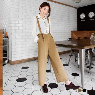 Tie-up Straight-cut Jumper Pants