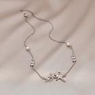 Starfish Alloy Necklace Silver - One Size