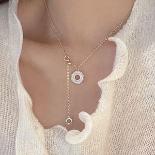 Geometric Pendant Alloy Necklace 1 Pc - Gold - 40cm