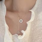 Geometric Pendant Alloy Necklace 1 Pc - Gold - 40cm