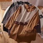 Set: Striped Vest + Shirt Dress