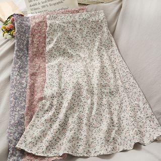 Floral High-waist Midi Skirt In 6 Colors