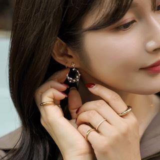 Crescent Rhinestone Earrings