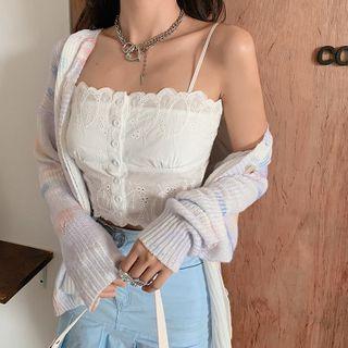 Eyelet Lace Cropped Camisole Top