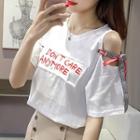 Applique Embroidered Short-sleeve T-shirt