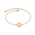 Simple And Fashion Plated Rose Gold Twelve Constellation Aquarius Round 316l Stainless Steel Bracelet Rose Gold - One Size