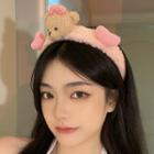 Bear Chenille Face Wash Headband 1 Pc - Bear Chenille Face Wash Headband - Pink - One Size
