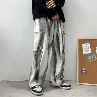 Tie-dyed Cargo Straight Leg Pants