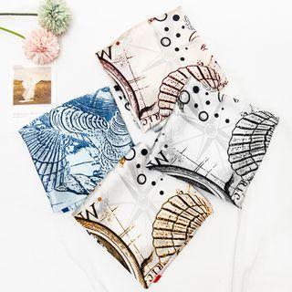 Shell Print Satin Scarf