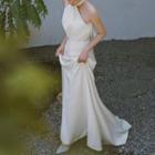 Halter-neck A-line Wedding Dress