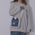 Fish Brooch Letter Embroidered Canvas Crossbody Bag