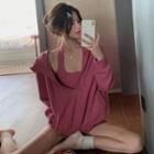 Set: Plain Hoodie + Tank Top + Shorts