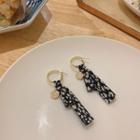 Geometry Drop Earring 1 Pair - Gold & Black - One Size