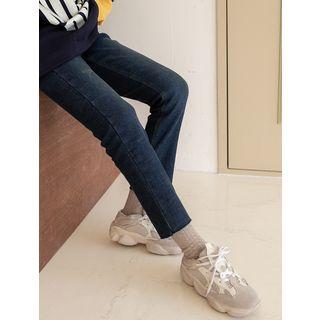 Plus Size Fleece Lined Straight-cut Jeans