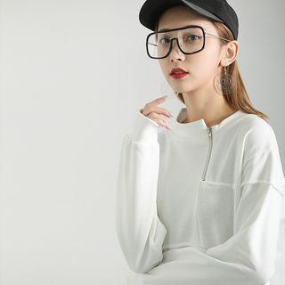Zipper Asymmetric Pullover