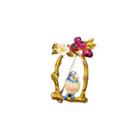 Fashion Elegant Plated Gold Enamel Bird Flower Brooch Golden - One Size
