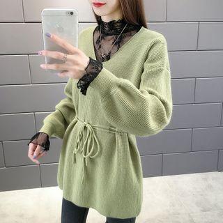 Drawcord Waist Sweater