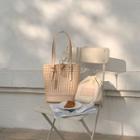 Set: Faux Leather Tote Bag + Drawstring Bucket Bag