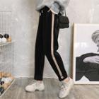 Fleece-lined Contrast-trim Sweatpants