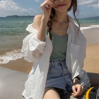 Spaghetti Strap Top / Oversized Shirt