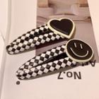 Heart / Smiley Checker Faux Leather Hair Clip