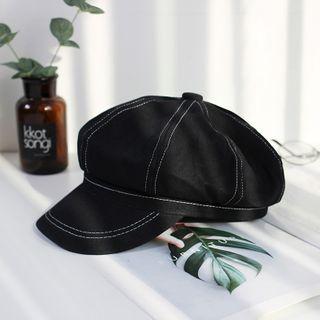 Contrast Stitched Newsboy Cap