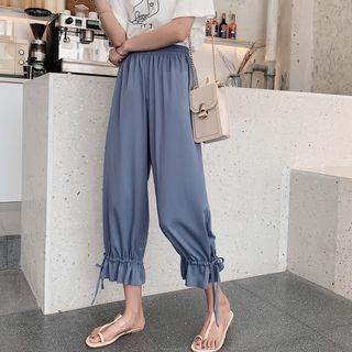 Tie-cuff Cropped Pants