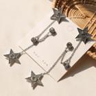 Alloy Star Chained Dangle Earring 1 Pair - As Shown In Figure - One Size