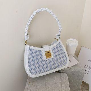 Woven Strap Panel Shoulder Bag