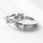 Couple Matching Sterling Silver Rhinestone Ring (various Designs)