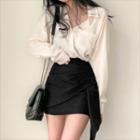 Shirt / Asymmetric A-line Skirt