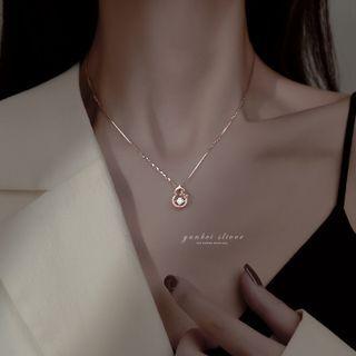 Gourd Pendant Sterling Silver Necklace Necklace - Gourd - Rose Gold - One Size