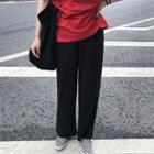 Wide-leg Pants Black - One Size