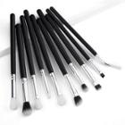 Set Of 10: Makeup Brush Set Of 10 - Makeup Brush - Black - One Size