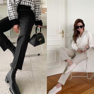 Drawcord Tapered-leg Knit Pants